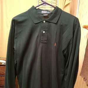 Forest green polo by Ralph Lauren long sleeve